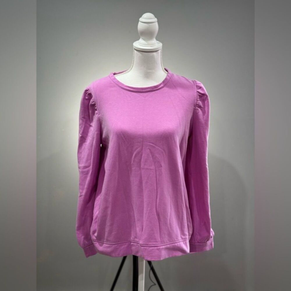 SALE! Pink Amazon Brand Puff Sleeve Sweatshirt Size L EUC